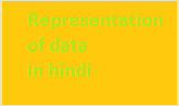 data representation word in hindi