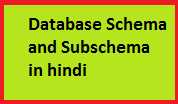 database schema and subschema in hindi