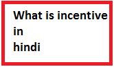 incentive in hindi