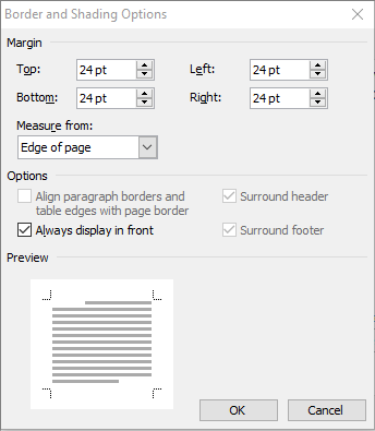 border and shading ms word in hindi