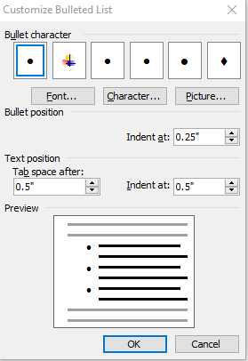  bullet and numbering in hindi