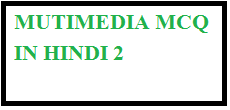 Multimedia MCQ hindi