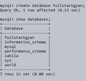 How to create database in hindi