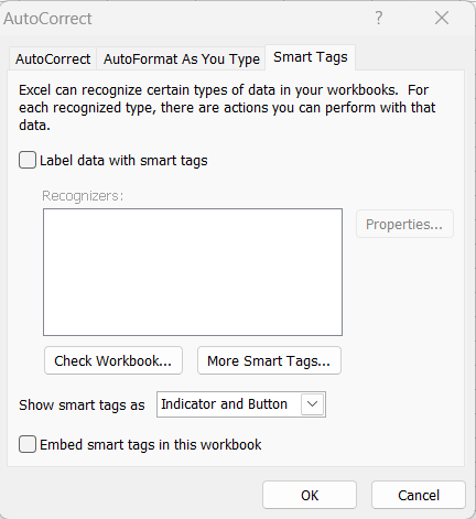 Excel AutoCorrect option in hindi