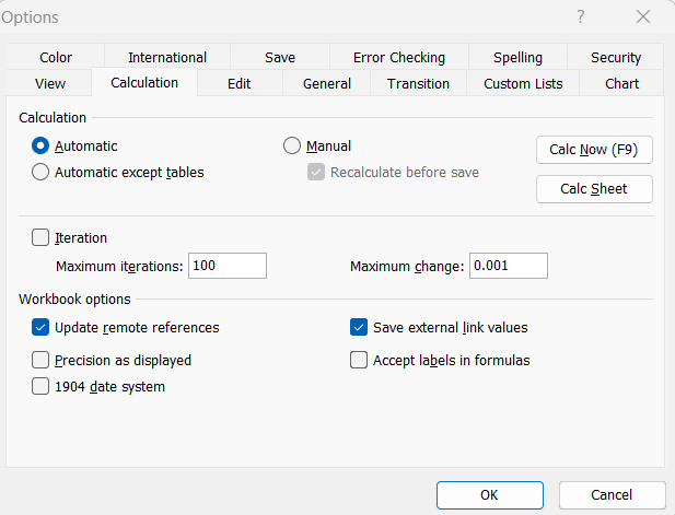 Excel Calculation Tab in hindi