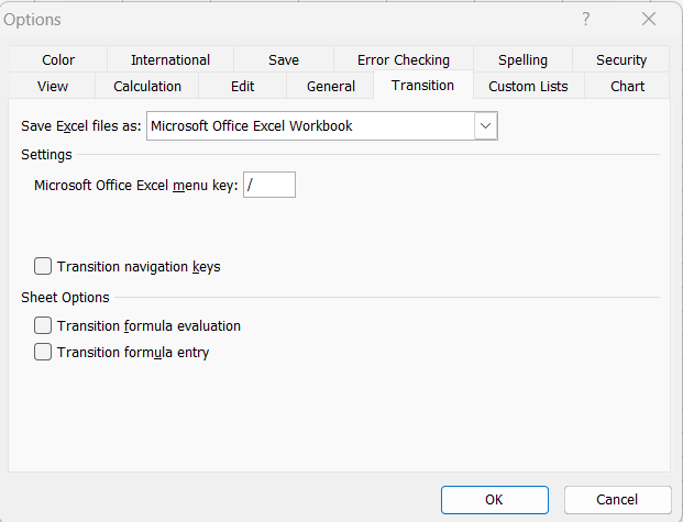 Excel Transition Tab in hindi